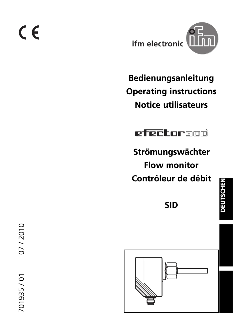 Imagen de la primera página del manual del dispositivo SI1001