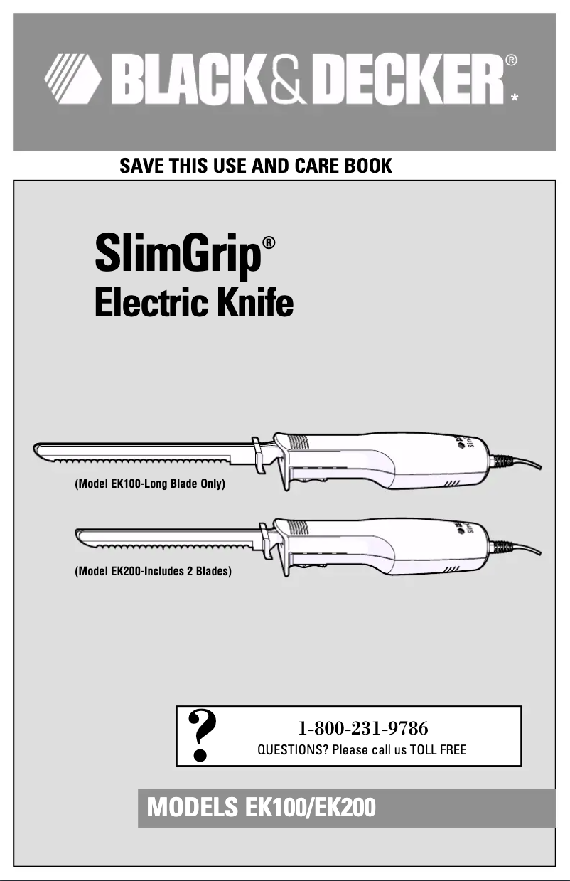 Imagen de la primera página del manual del dispositivo SlimGrip EK200
