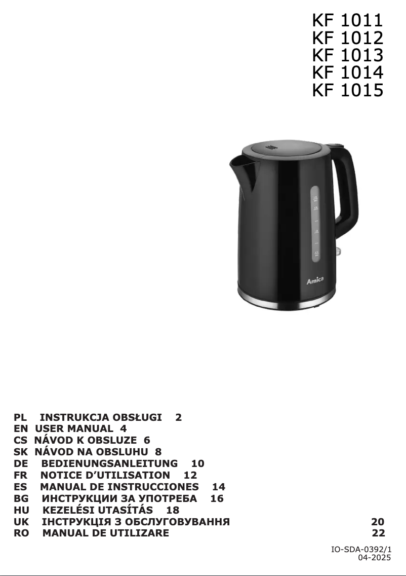 Página nº 1 - Manual de usuario Amica KF 1013