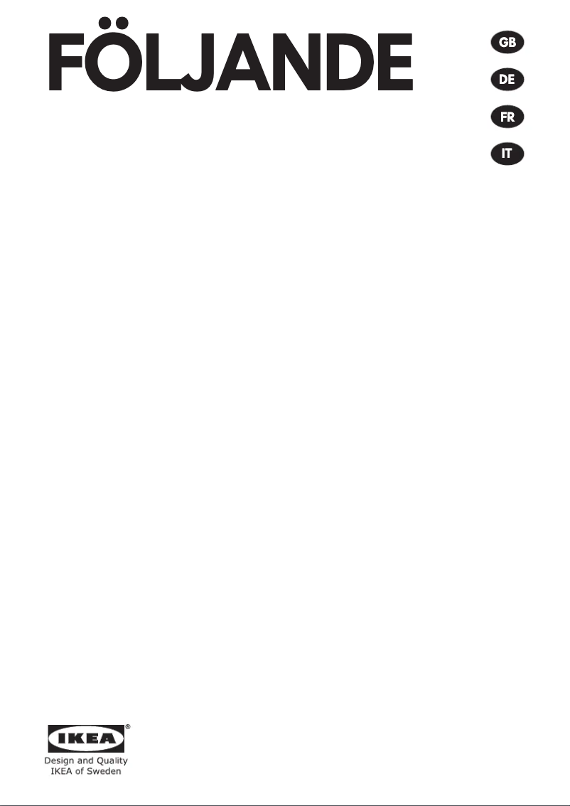 Imagen de la primera página del manual del dispositivo FÖLJANDE 205.217.06