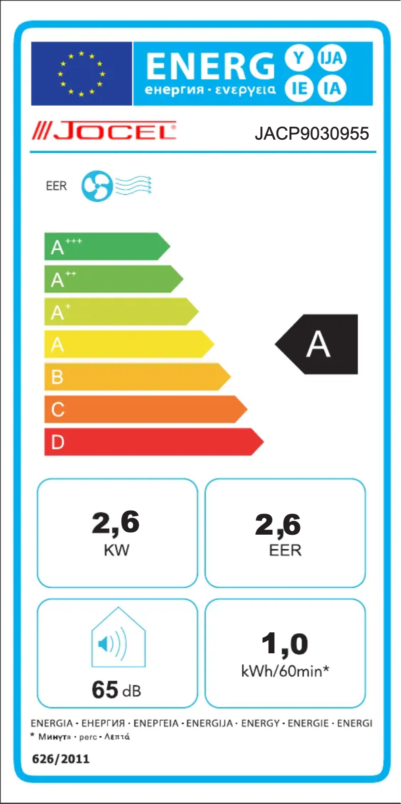 Imagen de la primera página del manual del dispositivo JACP9030955