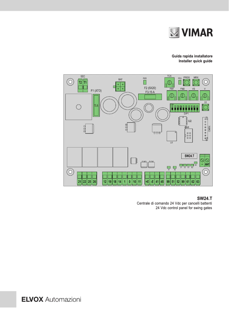 Página 1 del manual Instrucciones / montaje Vimar ELVOX EK06.EXP